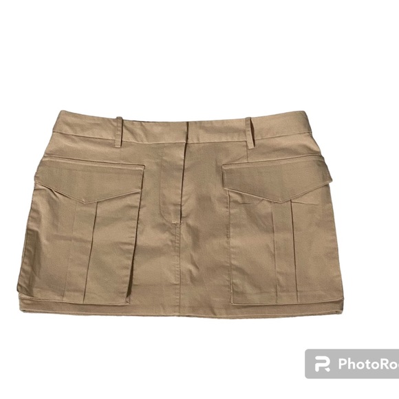 Womens Shona Joy Micro Mini Cargo Khaki Skirt Size 10 Y2K - Picture 1 of 3